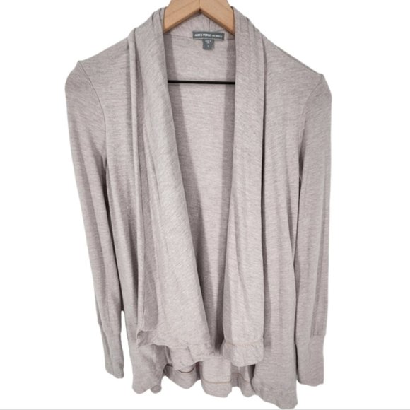 James Perse Soft Angora Blend Long Sleeve Open Cardigan Heather Grey Small / 1 - Picture 1 of 11